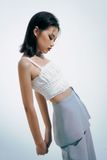  CLÉLIE Áo croptop nữ 2 dây cài nút sau lưng HEBE TOP 