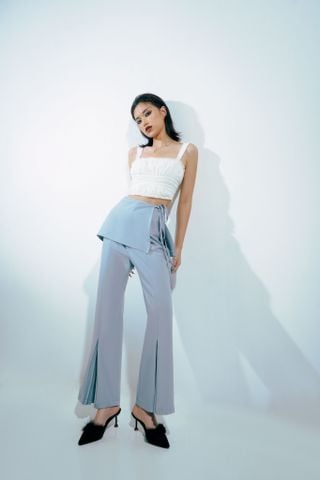  CLÉLIE Áo croptop nữ 2 dây cài nút sau lưng HEBE TOP 