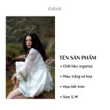  CLÉLIE Đầm xòe tay dài phồng họa tiết voan HERA DRESS 
