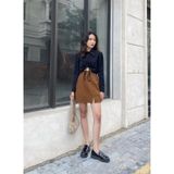  CLÉLIE Chân váy ngắn cạp cao trơn NORA SKIRT 