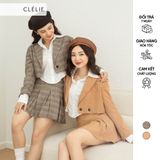  CLÉLIE Chân váy tennis ngắn họa tiết caro/trơn VÁY KIKO SKIRT 