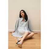  CLÉLIE Đầm babydoll xếp ly cổ sơmi MIRA DRESS 