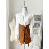  CLÉLIE Áo sơ mi tay dài thắt nơ họa tiết JOVEN SHIRT 