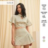  Set áo croptop tay bồng và chân váy xếp ly | YEYE SET - CLÉLIE 