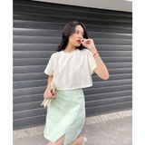  CLÉLIE Chân váy ngắn cạp cao trơn NORA SKIRT 