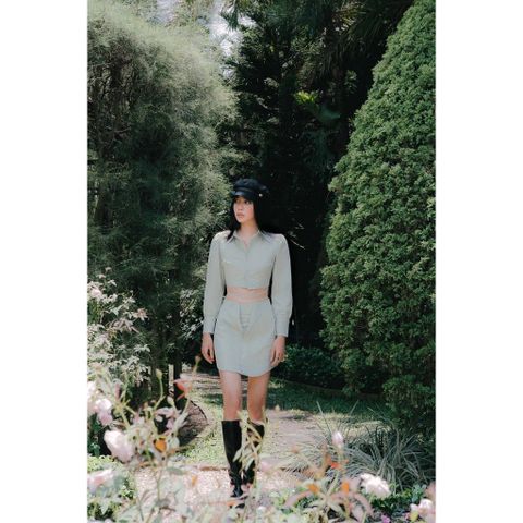  CLÉLIE Set áo sơmi tay dài và chân váy ôm OLIVIA SET 