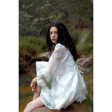  CLÉLIE Đầm xòe tay dài phồng họa tiết voan HERA DRESS 