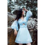  CLÉLIE Đầm dáng xoè trễ vai tay dài LUCIA DRESS 