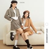  CLÉLIE Áo sơ mi croptop tay dài màu trắng ÁO IVY SHIRT 