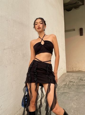  CLÉLIE Set áo croptop và chân váy MAY SET 