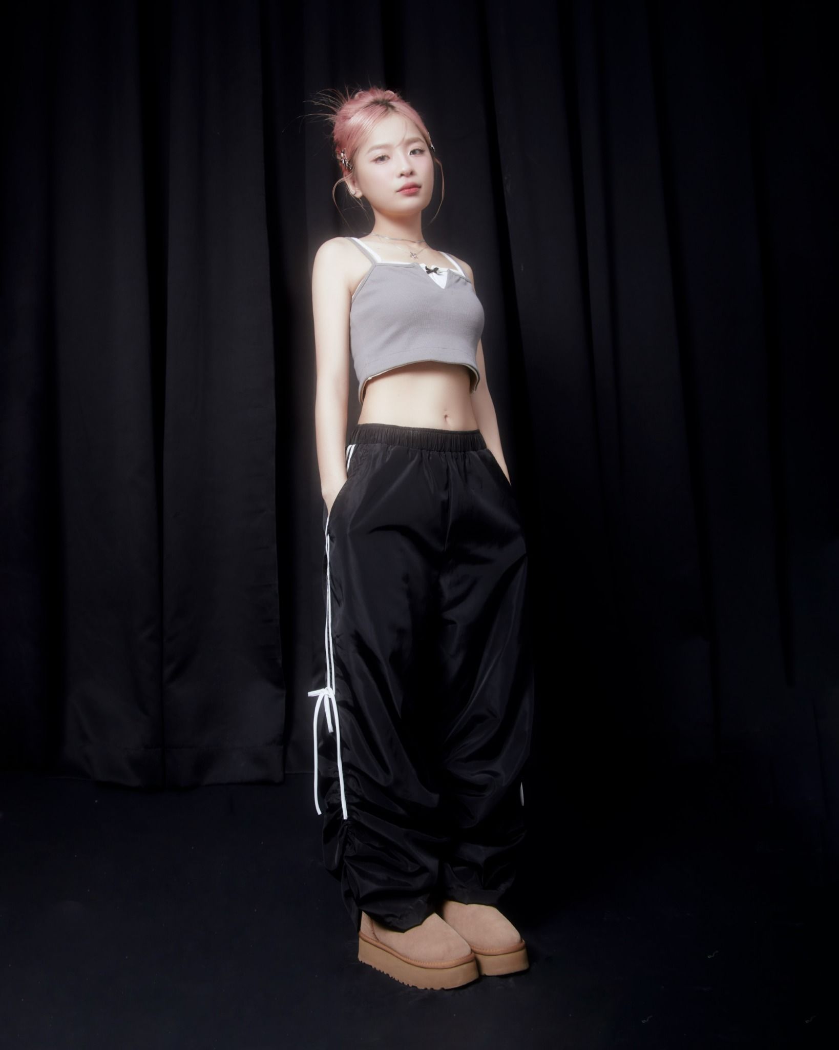  CLÉLIE Quần dù nữ ống nhún thắt nơ REGAN PANTS 