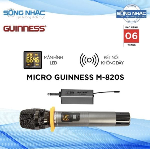 Micro Karaoke Không Dây GUINNESS M - 820S