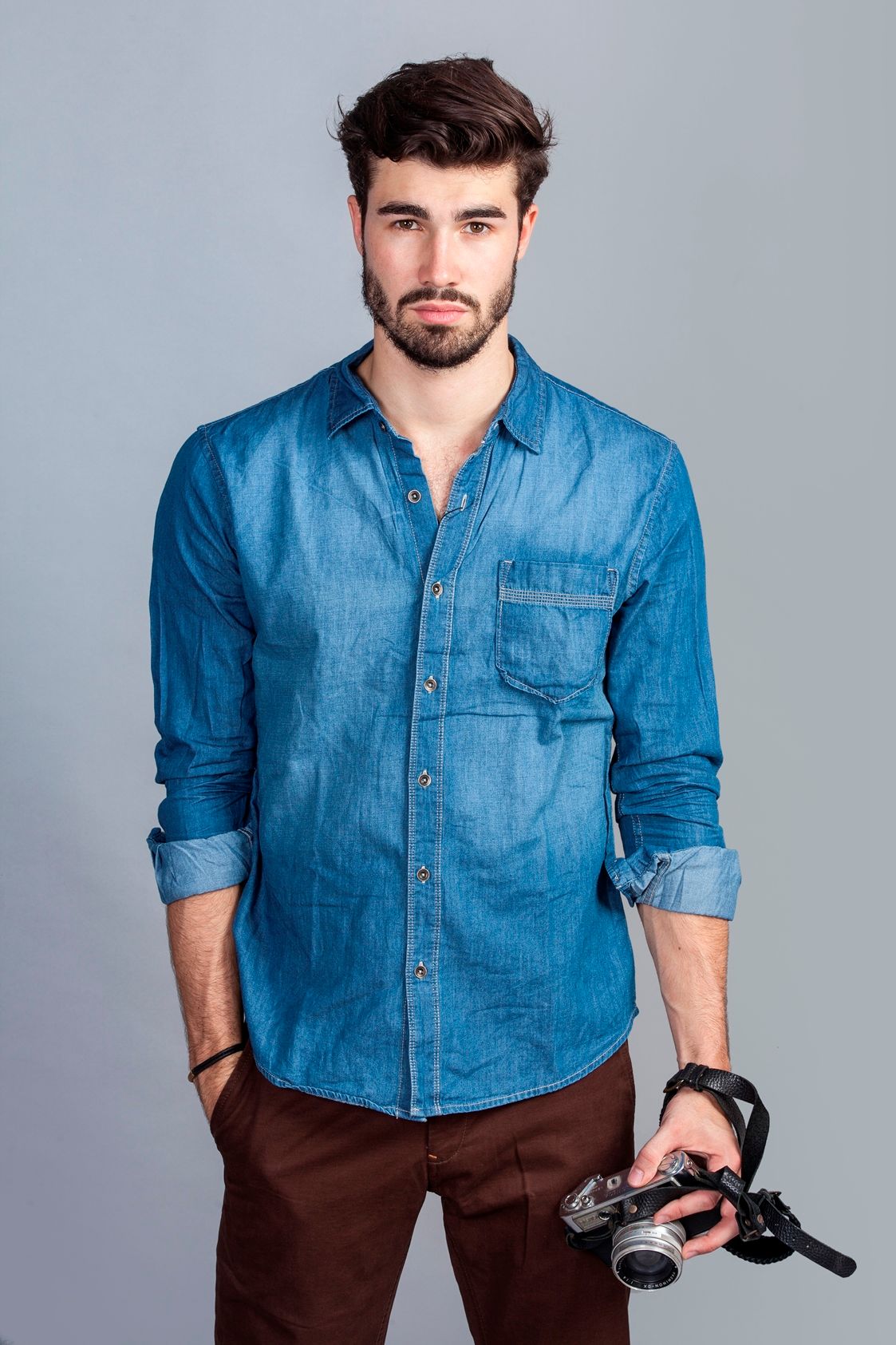 Áo sơ mi denim nam tay dài thời trang mẫu bán chạy 2023 #4 Áo sơ mi denim nam tay dài thời trang mẫu bán chạy 2023