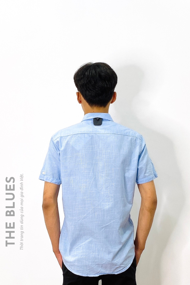 Áo Sơmi Nam Họa Tiết Xanh Dương Tay Dài  BLUE MAN SM01  THE BLUES  Blue  Exchange