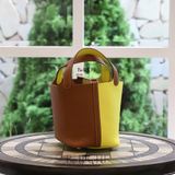  Picotin Hss P18 Clemence Leather Bicolor (Gold/Lime) 