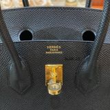  Birkin B25 Sellier Epsom Black GHW 