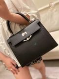  Kelly K25 Epsom Noir Black PHW 