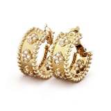  VCA Perlée clovers hoop earrings 