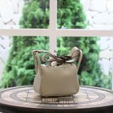  Mini Lindy 20 Clemence Leather Gris Perle PHW 