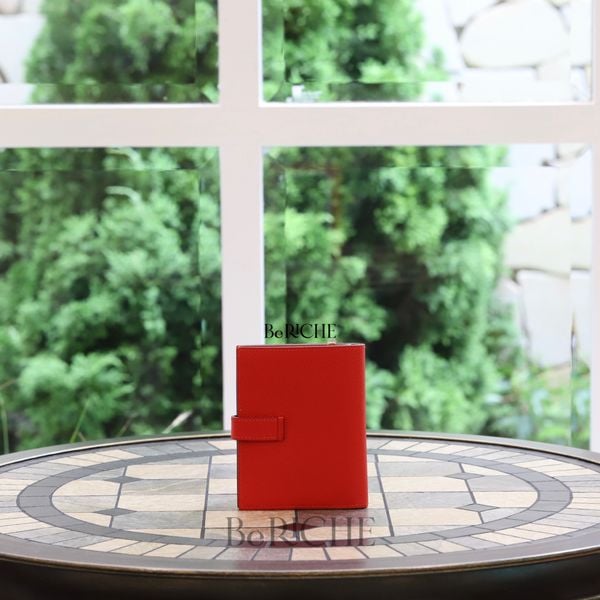  Hermes Wallet Bearn Compact Red GHW 