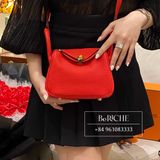  Mini Lindy 20 Clemence Leather Rouge De Coeur GHW 