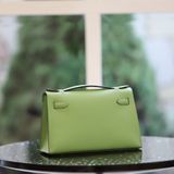  Kelly Pochette KP22 Swift Leather Vert Criquet PHW 