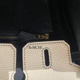  Birkin Hss B25 Bicolor Togo Craie/Noir (GHW) 