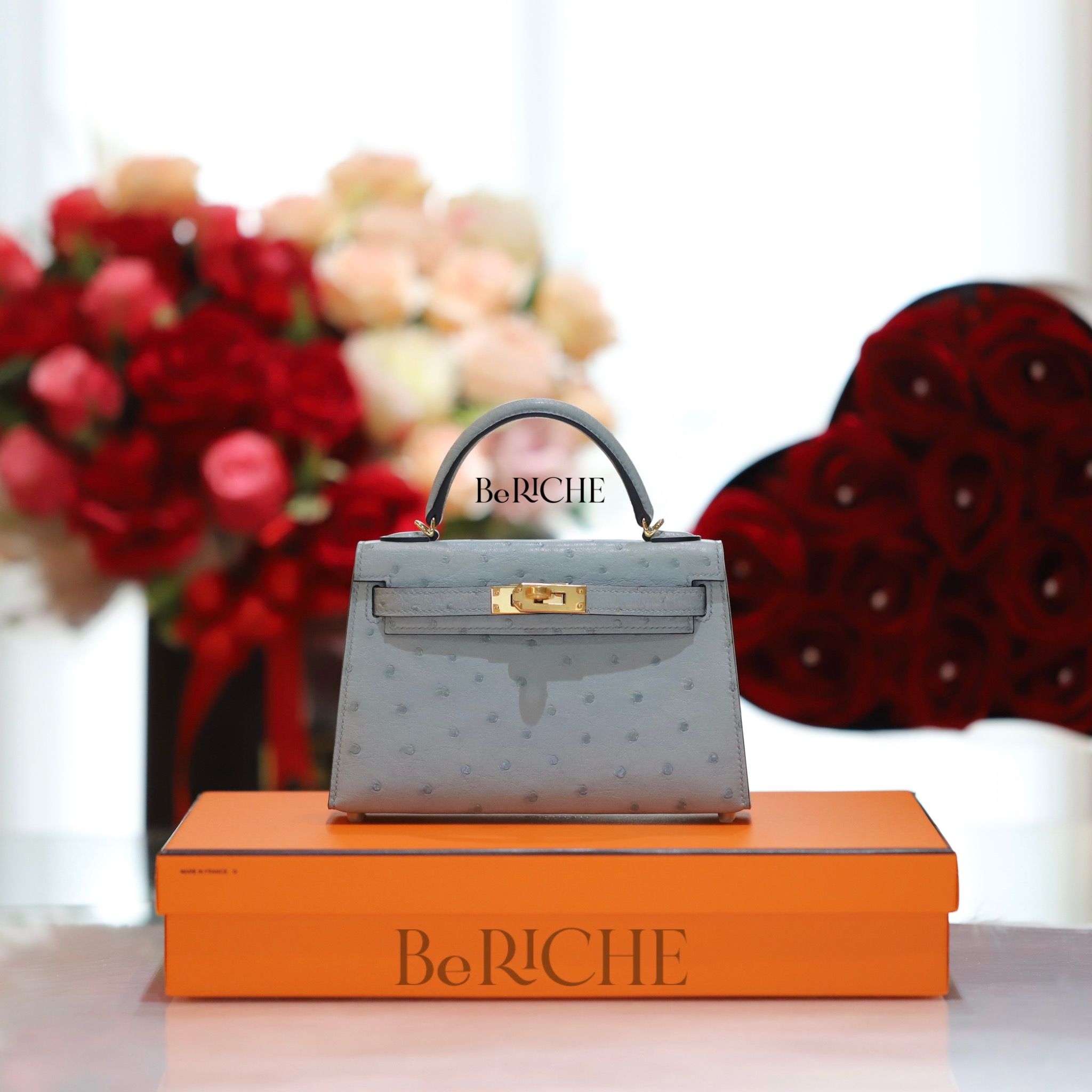 Birkin B25 Ostrich Vert Criquet GHW – BeRiche