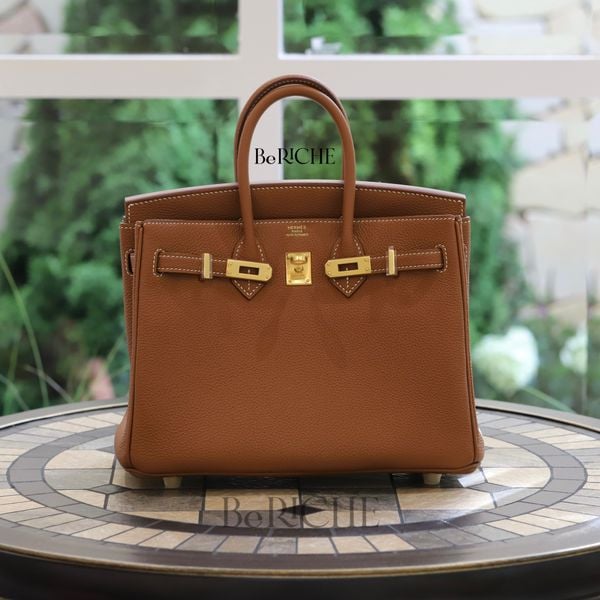  Birkin B25 Togo Gold GHW 