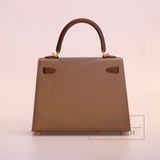  Kelly K25 Epsom Bicolor Etain/Bordeaux GHW 
