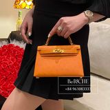  Kelly Mini K20 Ostrich Abricot GHW 