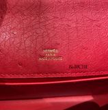  Kelly Pochette KP22 Ostrich Rouge Vif GHW 