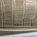 Kelly Pochette KP22 Crocodile Alligator Shinny Gris Tourtelle 