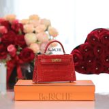  Kelly mini K20 Alligator Crocodile Rouge De Coeur GHW 