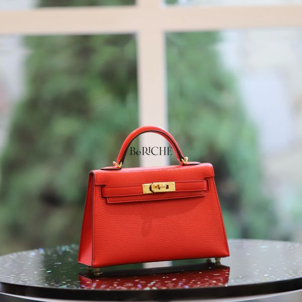  Kelly Mini K20 Chèvre Rouge Casaaque GHW 