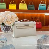  Kelly Pochette KP22 Swift Leather Nata PHW 