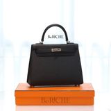  Kelly K25 Epsom Noir Black PHW 