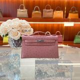  Kelly Pochette KP22 Ostrich Terre Cuite 