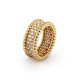  VCA Perlée diamonds ring, 3 rows 