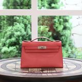  Kelly Pochette KP22 Swift Leather Rose Azalea PHW 