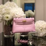  Kelly Pochette KP22 Swift Leather Mauve GHW 