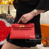  Kelly Pochette KP22 Epsom Leather Rouge Cassaque 