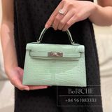  Kelly Mini K20 Matte Alligator Crocodile Vert d’eau 