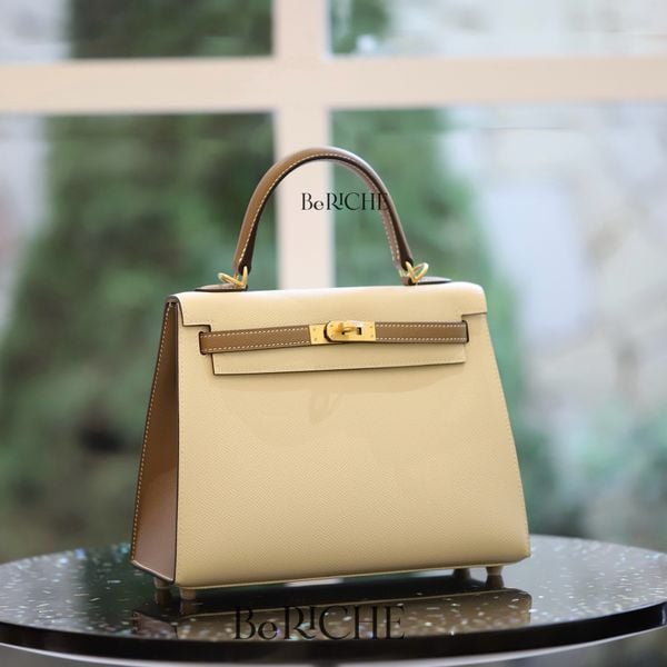  Kelly Hss K25 Epsom Bicolor (Craie/Etoupe) PHW 