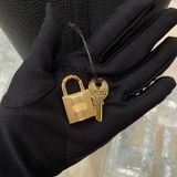  Picotin P18 Clemence Leather Black GHW 