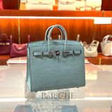  Birkin B20 Crocodile Vert d’eau PHW 