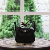  Mini Lindy 20 Swift Leather Noir Black PHW 