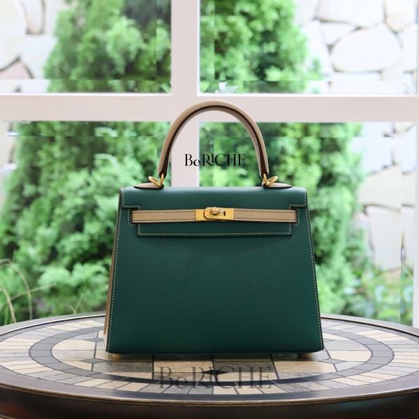  Kelly Hss K25 Epsom Bicolor (Malachite/Trench) 