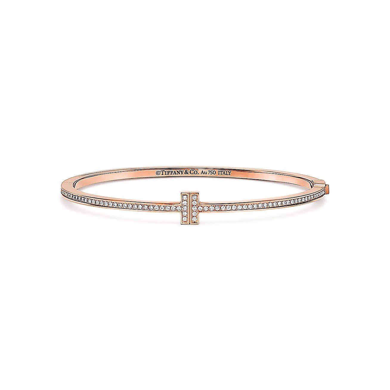 Tiffany & Co Tiffany T T1 Hinged Bangle in Rose Gold, Narrow - AirRobe