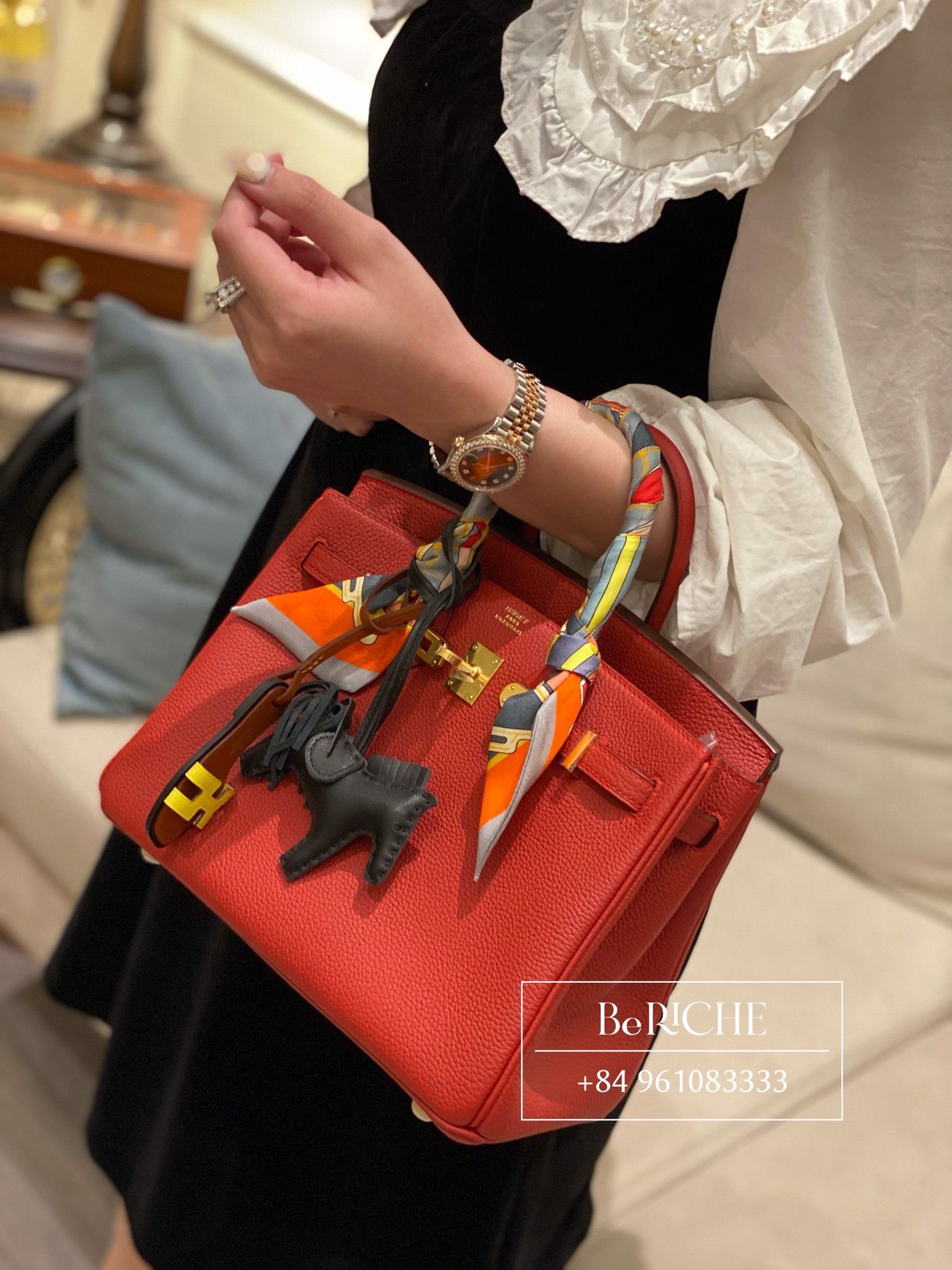  Birkin B25 Togo Rouge Vif 